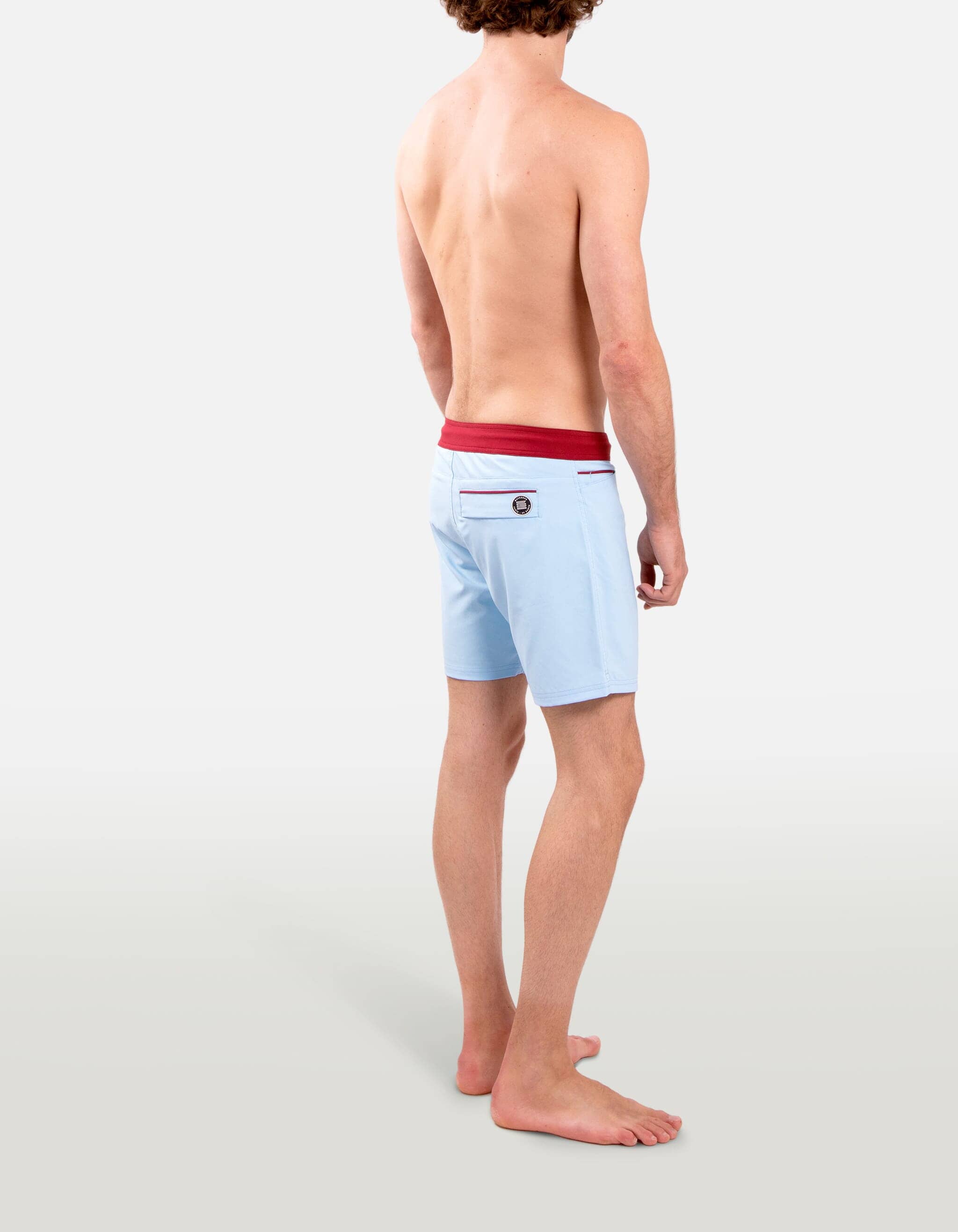 Barth5 - 01. Blue Light & Bordeau Swim Shorts - Barth5 MACKEENE 