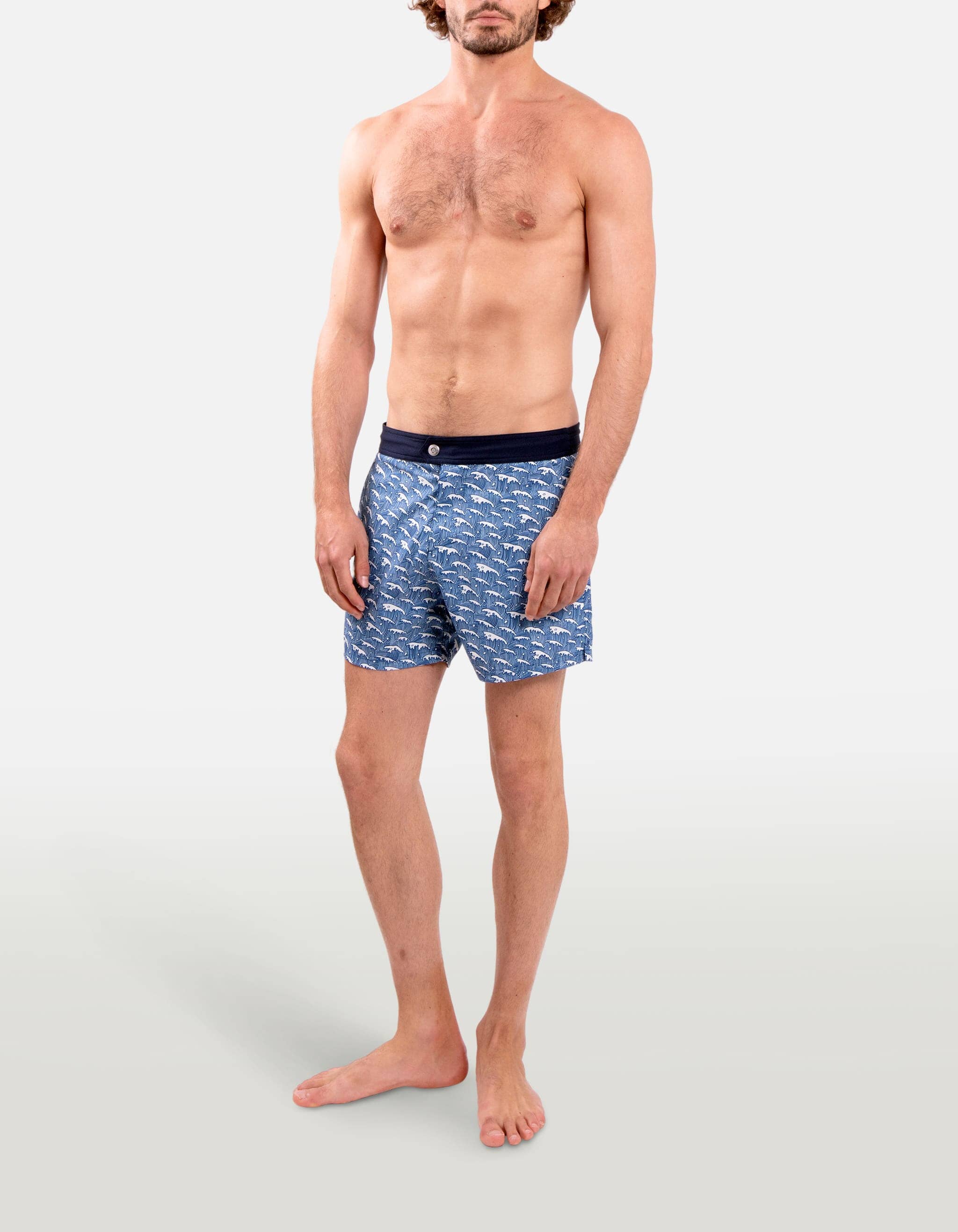 Ben - P21. Blue Waves Swim Shorts - Ben MACKEENE 