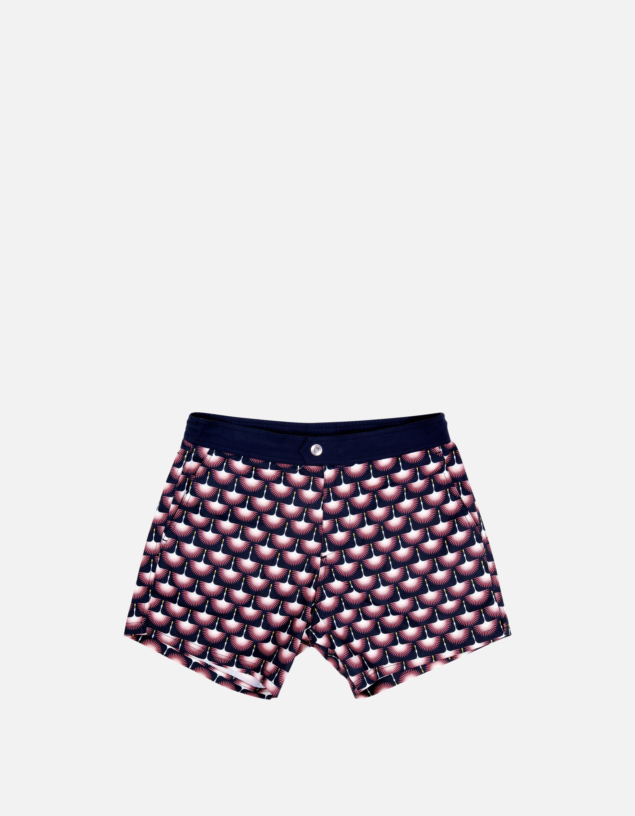 Ben - P30. Navy Hewed Swim Shorts - Ben MACKEENE 