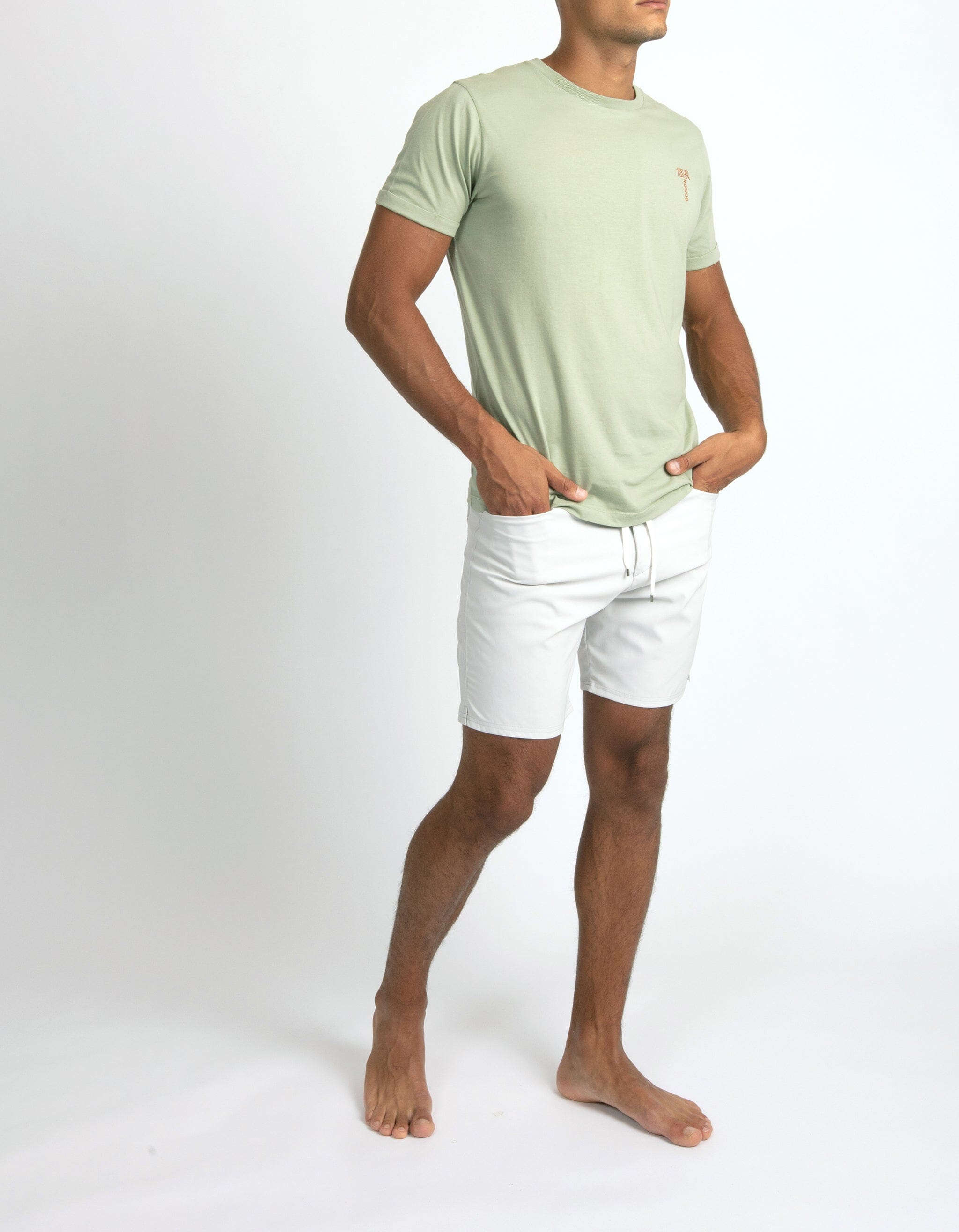 Jofe - 04. Green Tea - Embroidered Go Slow Jofe - 04. Green Tea - Embroidered T-Shirts - Jofe MACKEENE