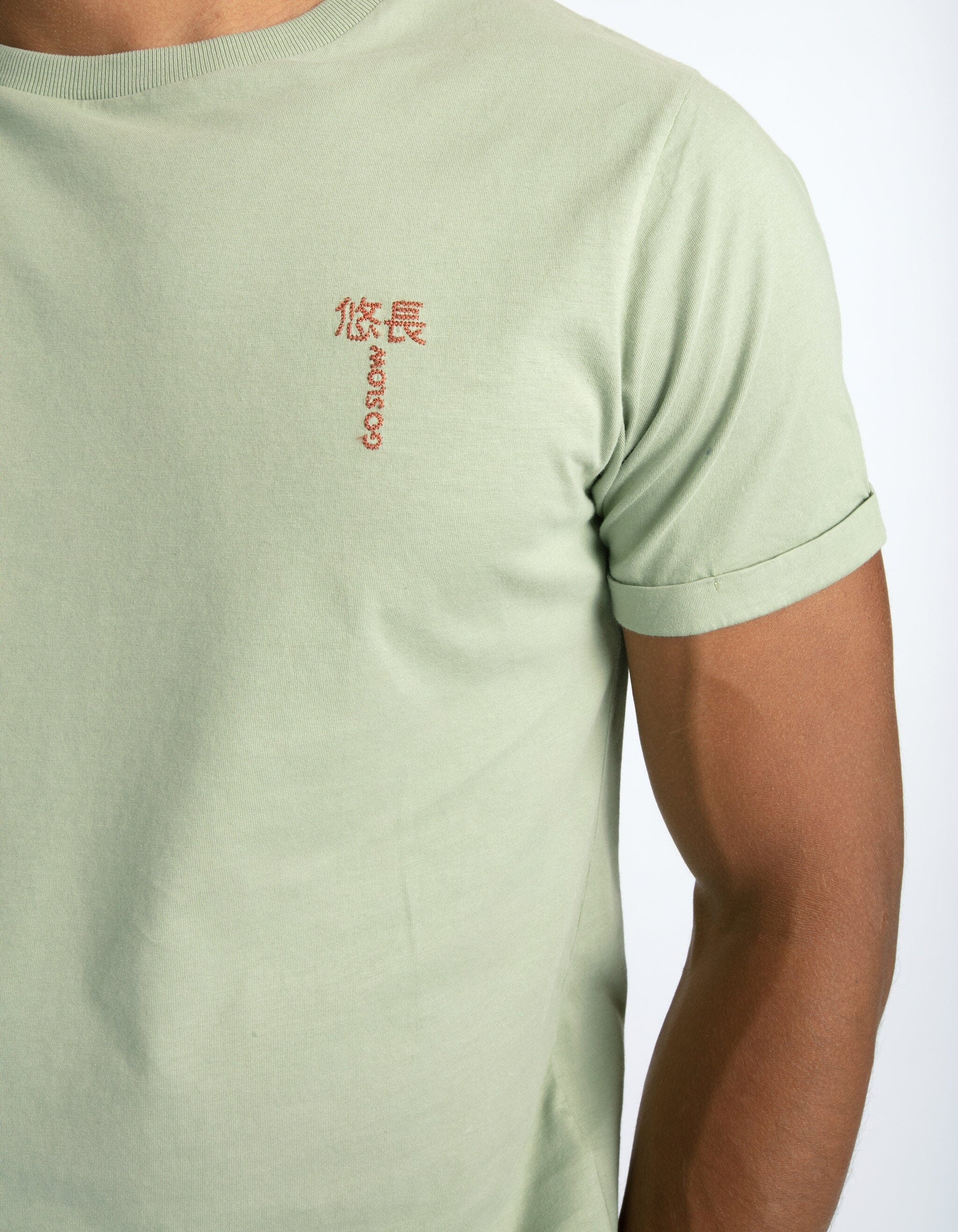 Jofe - 04. Green Tea - Embroidered Go Slow Jofe - 04. Green Tea - Embroidered T-Shirts - Jofe MACKEENE