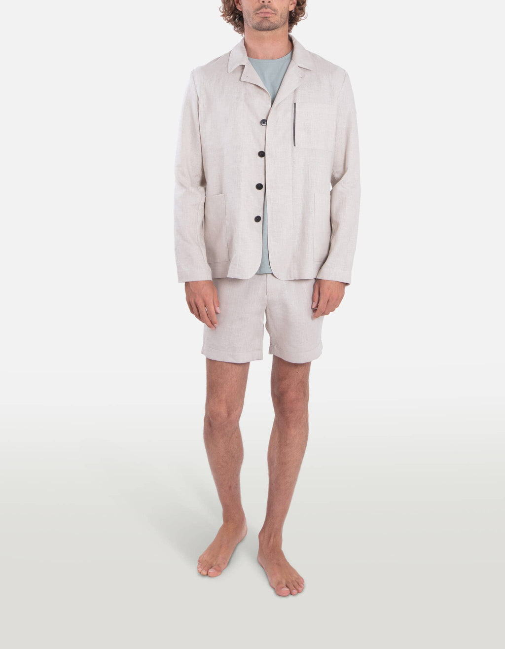 Doris - 04. Beige Grey Overshirt - Doris MACKEENE 