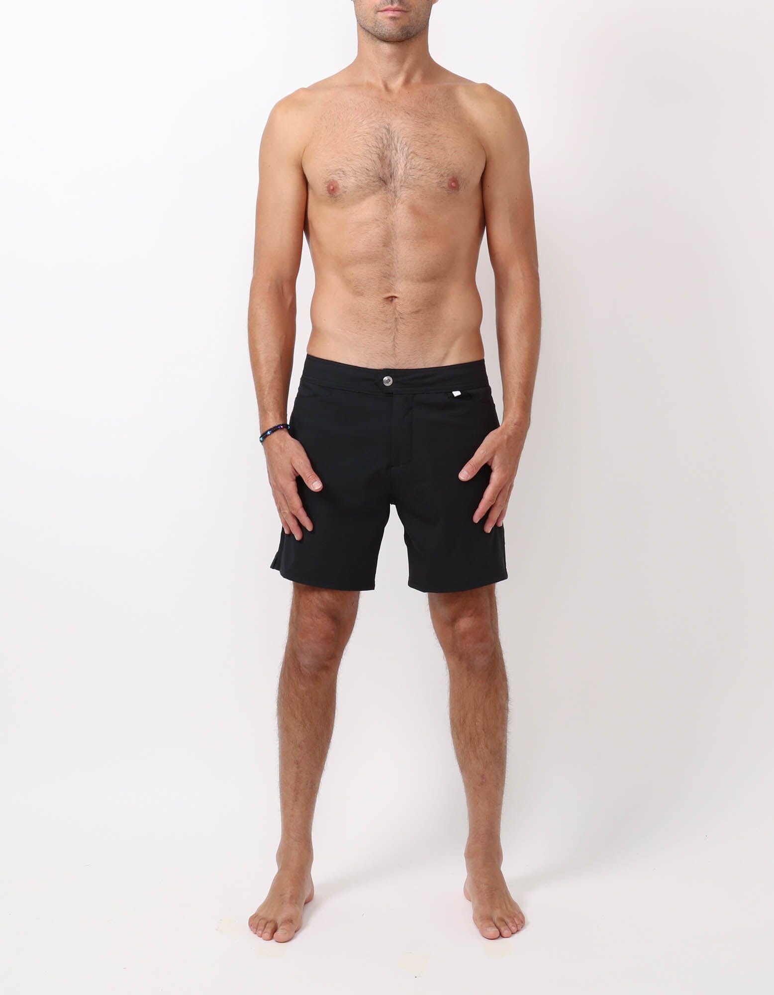 Barth5 - 00. Black Swim Shorts - Barth5 MACKEENE 