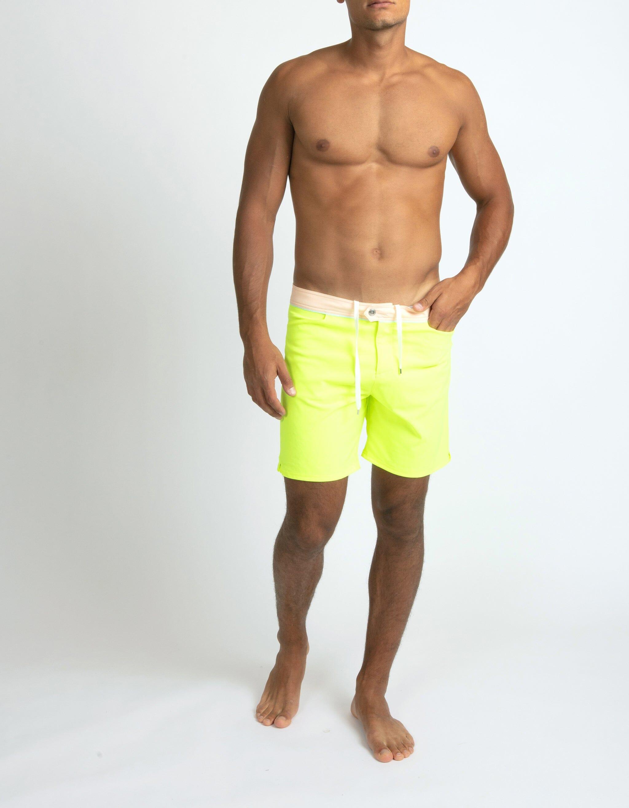 Barth4 - 04. Fluo & Peach Light Swim Shorts - Barth4 MACKEENE 