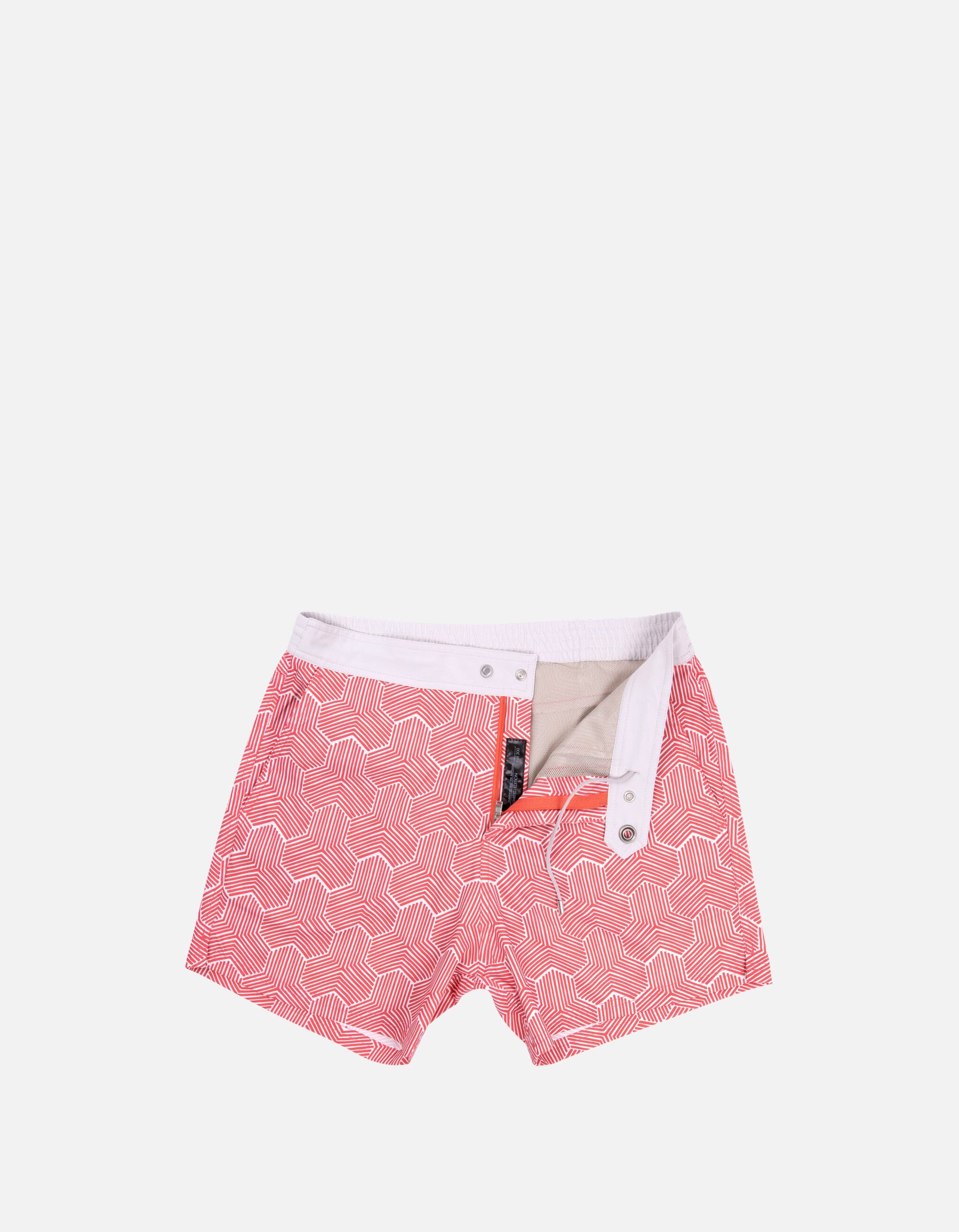Ben - P28. Red Koniwa Swim Shorts - Ben MACKEENE 