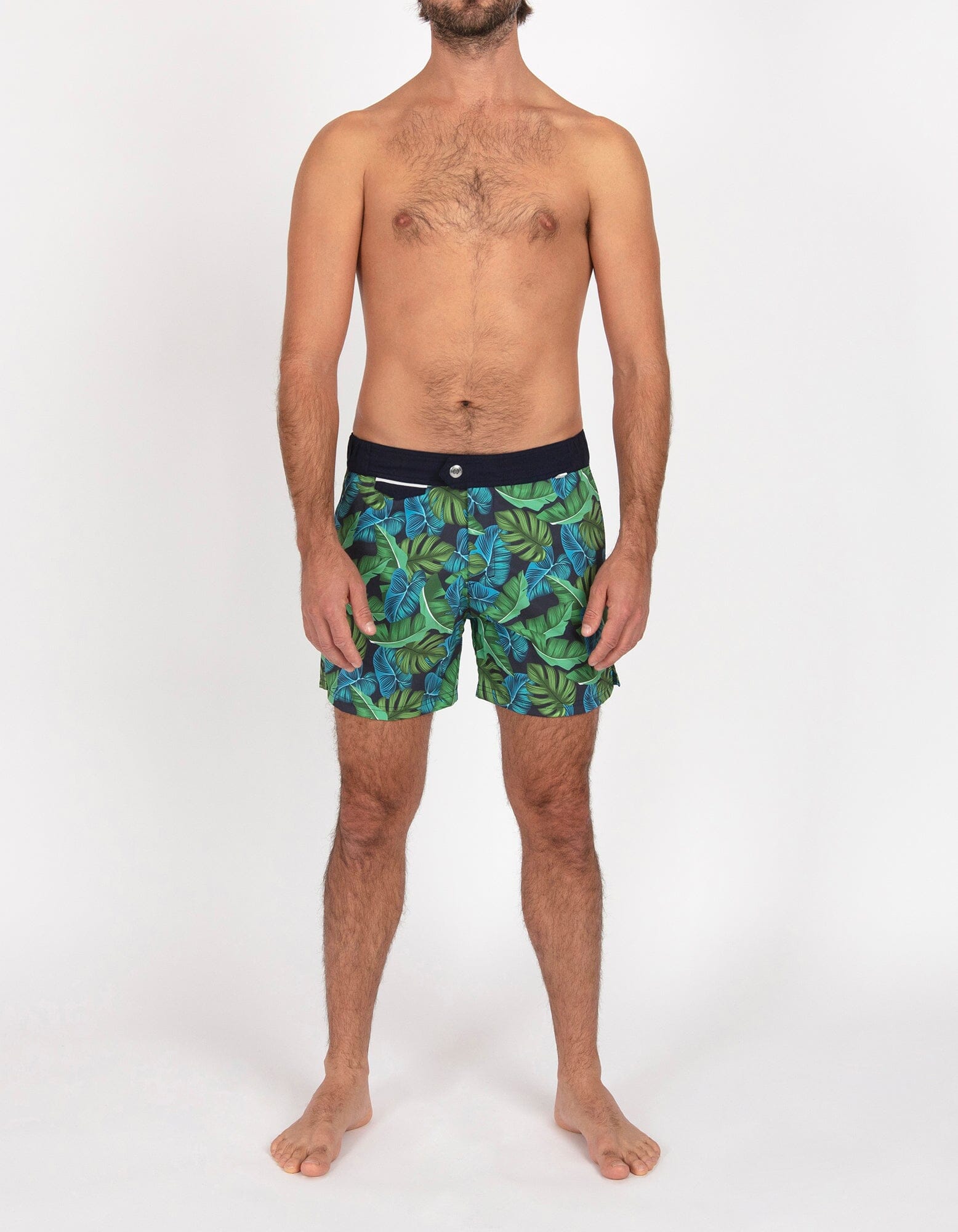 Gize - P02. Navy Tropic & Navy Swim Shorts - Gize MACKEENE 