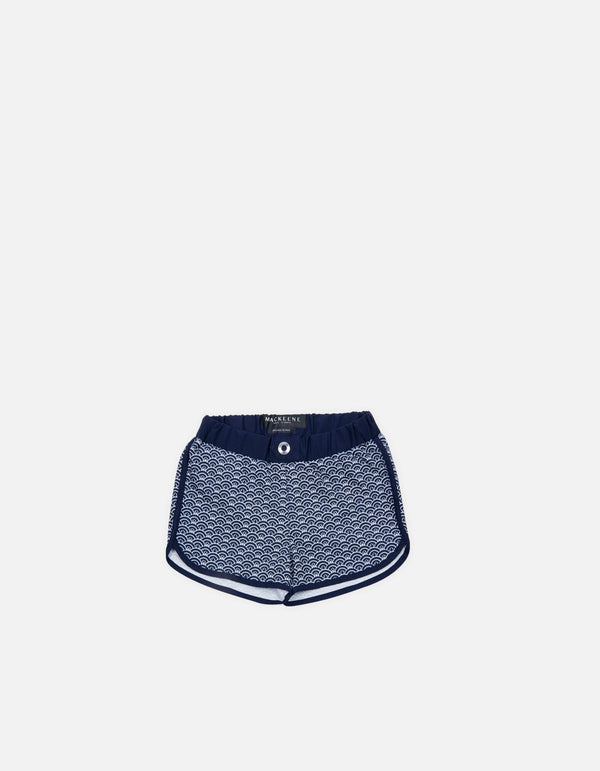 Son - P06. Petrol Scales & Navy Swim Shorts - Son MACKEENE 