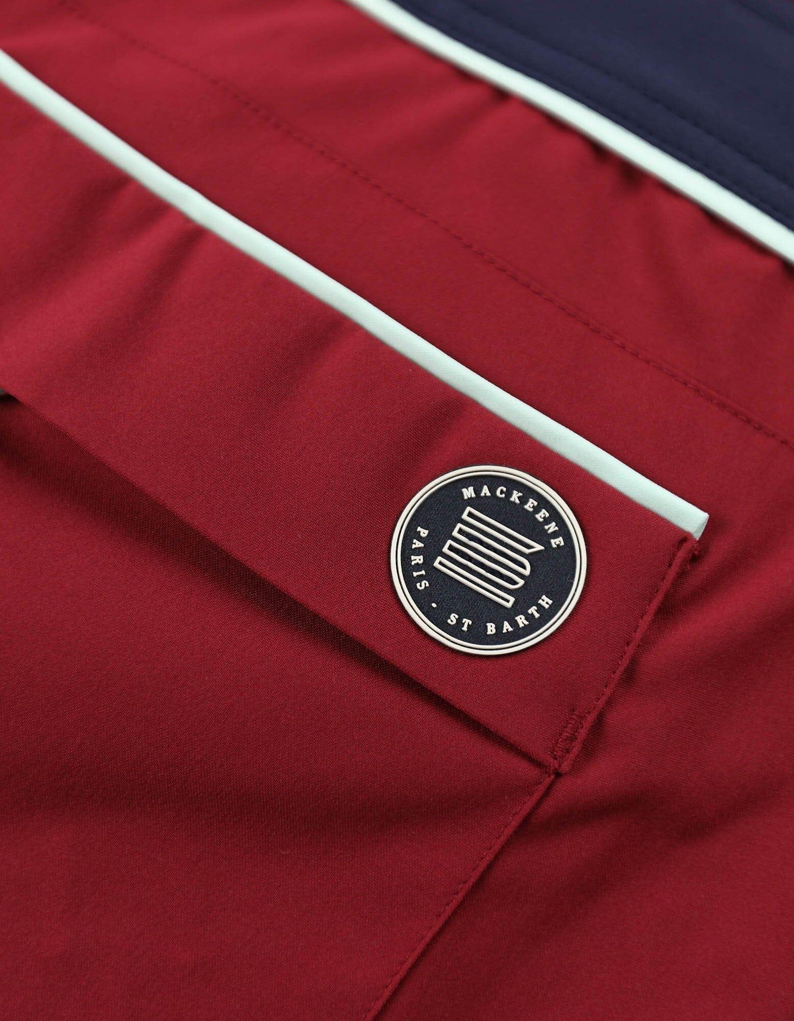 Barth4 - 01. Bordo & Navy Swim Shorts - Barth4 MACKEENE 