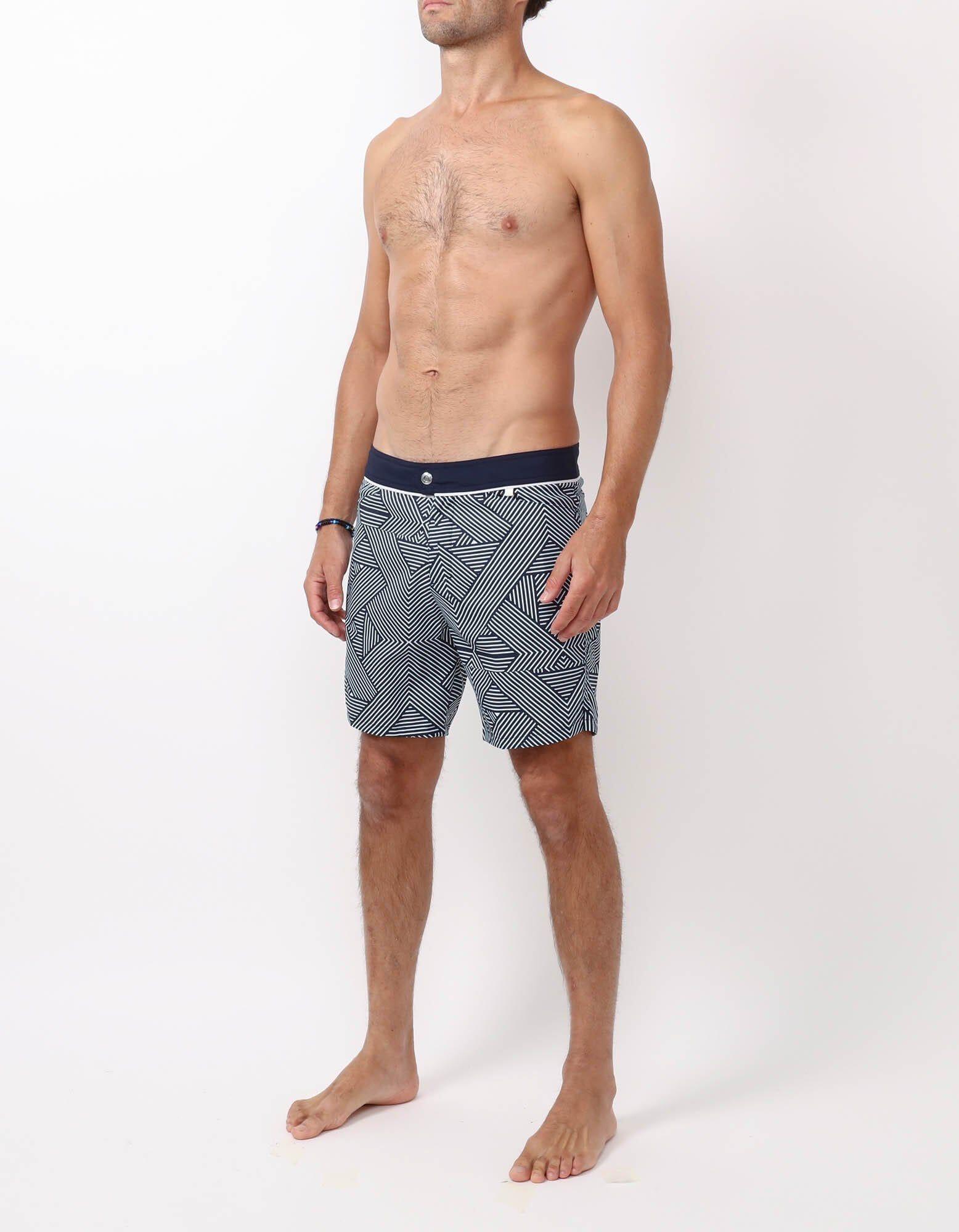 Barth4 - P17. Tron Navy & Navy Swim Shorts - Barth4 MACKEENE 